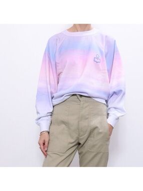 Isabel Marant Pastel Tie-Dye Crewneck Sweatshirt - Lavender, Pink, Blue